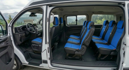 Set Huse Auto Premium 7+1 – Protecție Completă pentru Scaune (Negru/Albastru)